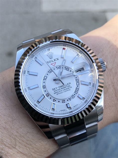 rolex sky dweller white